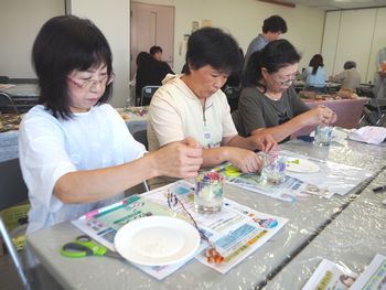 あすなら塾:~防災編~おしゃれなジェルキャンドルホルダー作り