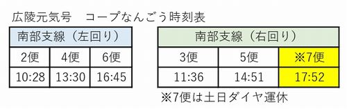 コープなんごうに広陵町コミュニティバス「広陵元気号」停留所ができました！