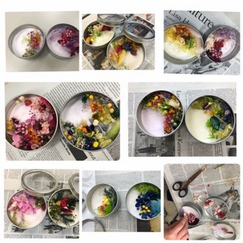 奈良西コープ委員会:フラワーアロマストーン作り