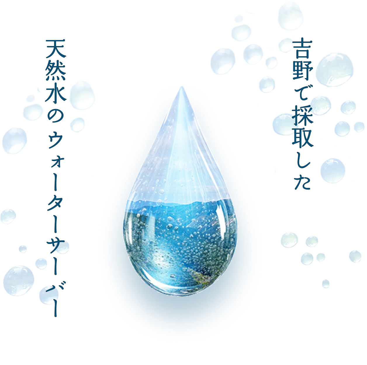 天然水のウォーターサーバー吉野で採取した