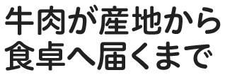 牛肉が産地から食卓へ届くまで