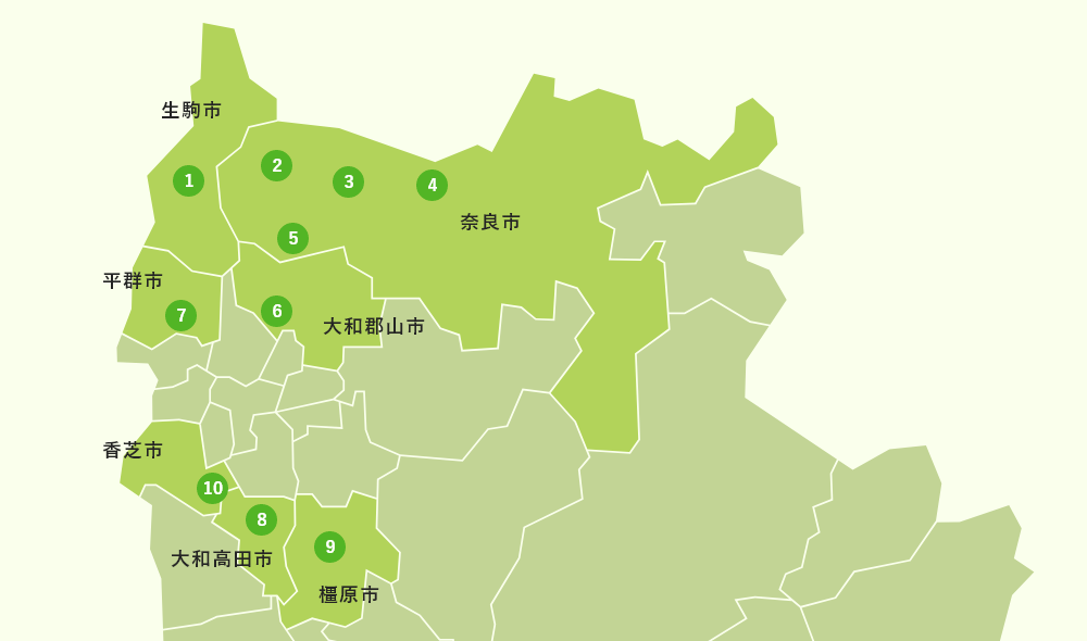 ならコープ 店舗マップ