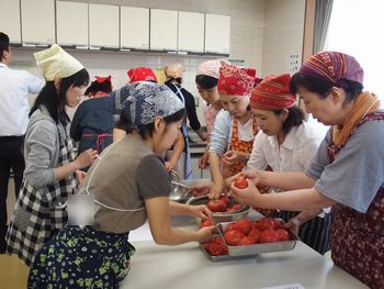 ならモニ便りvol.3:6月15日(木)治道トマト産地見学~トマトでクッキング~