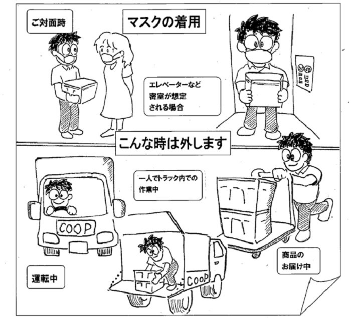 共同購入:配達時のマスク着用について