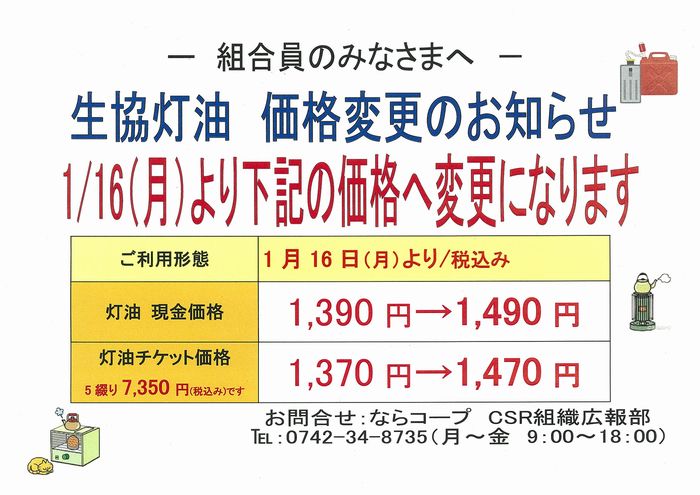 お知らせ ならコープ