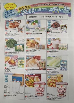 7月実施の寄付企画「みんなの笑顔を増やすお買い物」にご協力ありがとうございました