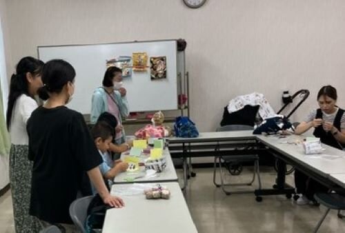 奈良西コープ委員会:夏休み親子企画 ぬいぐるみと立体カード作り