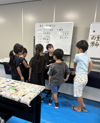 奈良東コープ委員会：夏休み企画　子どもお習字教室