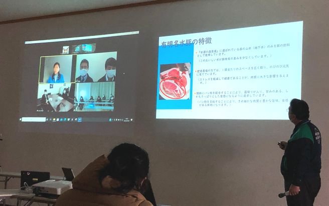 北エリア委員会:産直商品「有明名水豚」の生産者さんとリモートで交流