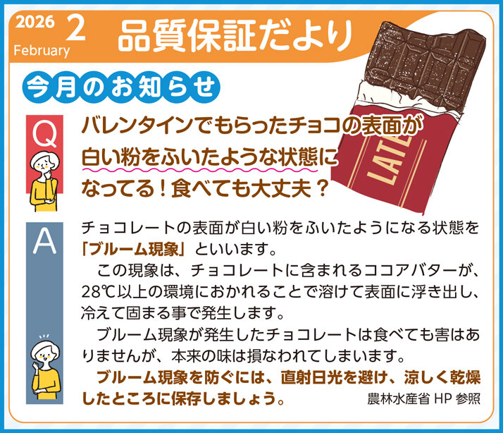 品質保証だより2月号を発行しました